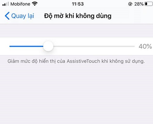 Cách làm mờ nút home ảo iPhone 