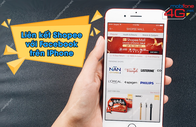 liên kết Shopee với Facebook 