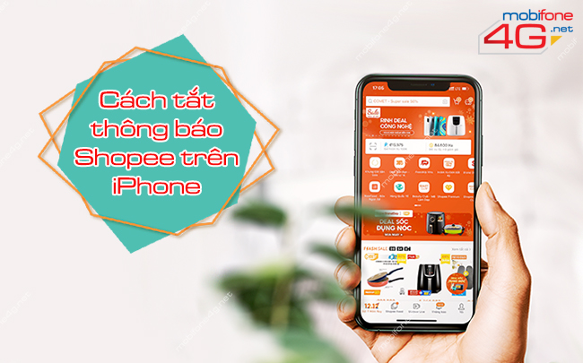 tắt thông báo Shopee trên iPhone