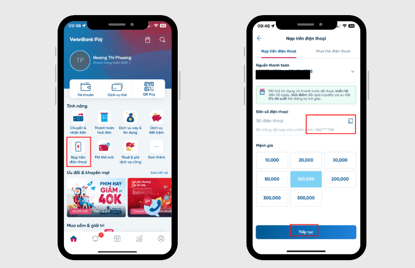 huong dan nap tien dien thoai online