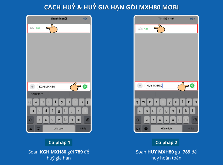 Cach huy goi cuoc MXH80 cua MobiFone