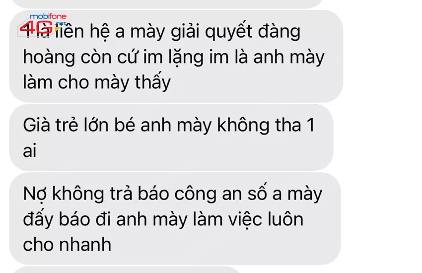 so dien thoai nhan tin doi no lien tuc