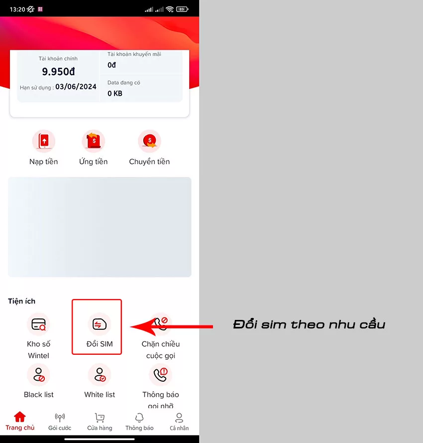 khong dang nhap duoc app wintel