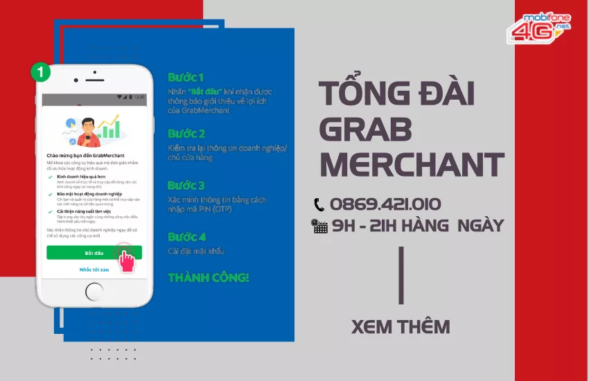 Tong dai Grab Merchant