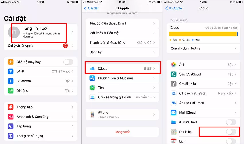 cach chuyen dung luọng icloud sang dung luong iphone