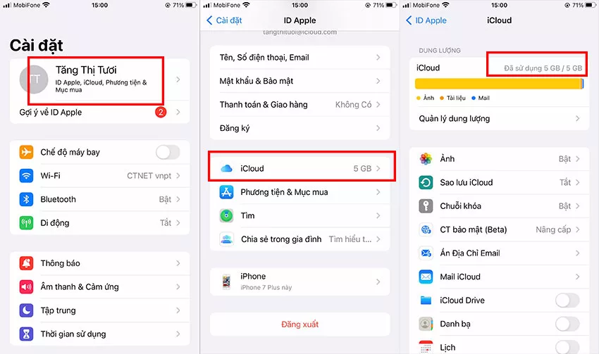 dung luong icloud va dung luong iphone khac nhau nhu the nao?