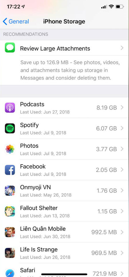 Cách sử dụng tính năng Offload trên iOS