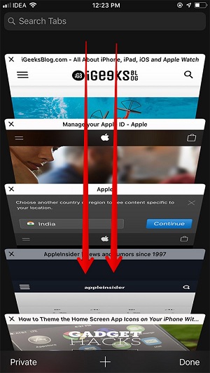 Bí quyết tắt nhiều tab Safari cùng lúc trên iPhone nhanh nhất Bí quyết tắt nhiều tab Safari cùng lúc trên iPhone nhanh nhất