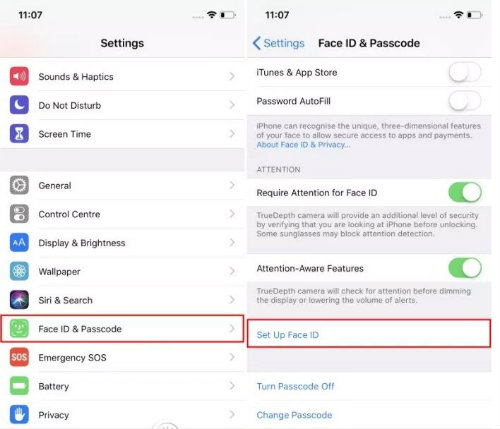 Cài đặt 2 Face ID Cài đặt 2 Face ID