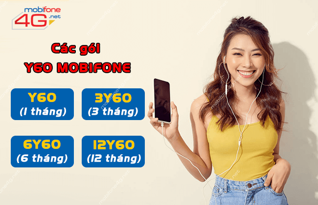 các gói cước Y60 MobiFone