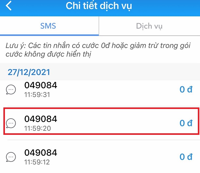 Tra cứu lịch sử nhắn tin MobiFone