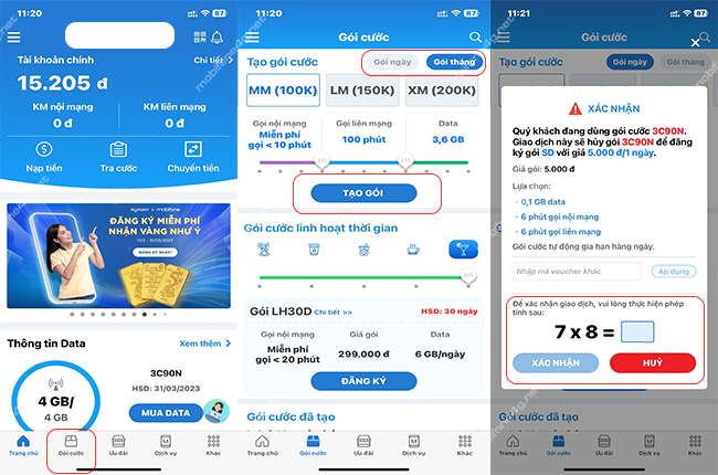tao goi cuoc mobifone