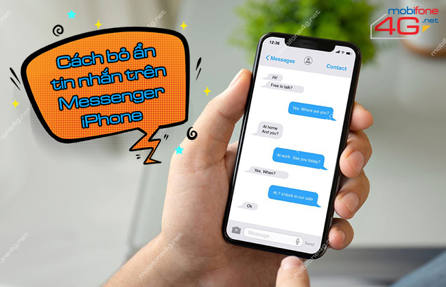 bỏ ẩn tin nhắn trên Messenger iPhone như thế nào bỏ ẩn tin nhắn trên Messenger iPhone
