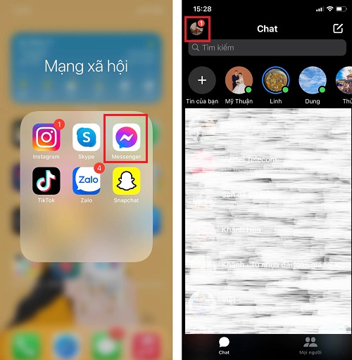 bỏ ẩn tin nhắn trên Messenger iPhone bỏ ẩn tin nhắn trên Messenger iPhone
