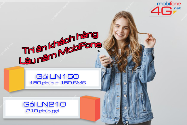 mobifone tang goi ln150 ln210 gói cước LN150 mobifone