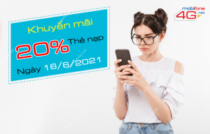mobifone khuyen mai 20 the nap ngay 16 6 2021