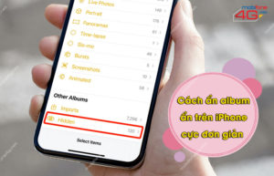 Cách ẩn album ẩn trên iPhone