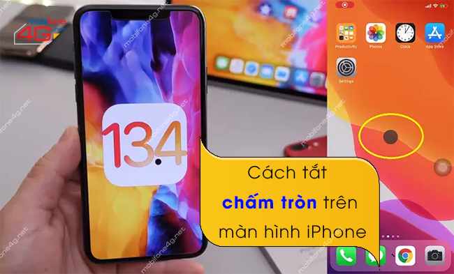 cach tat cham tron o man hinh iphone