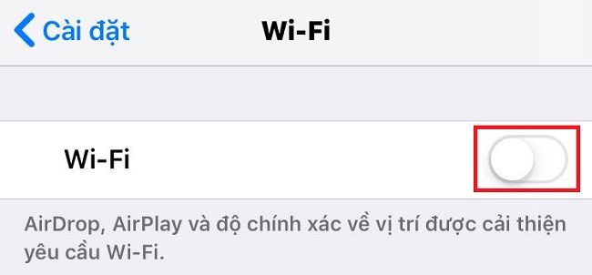 xoa lich su wifi tren dien thoai iphone