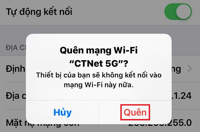 xoa lich su wifi tren dien thoai iphone sieu de