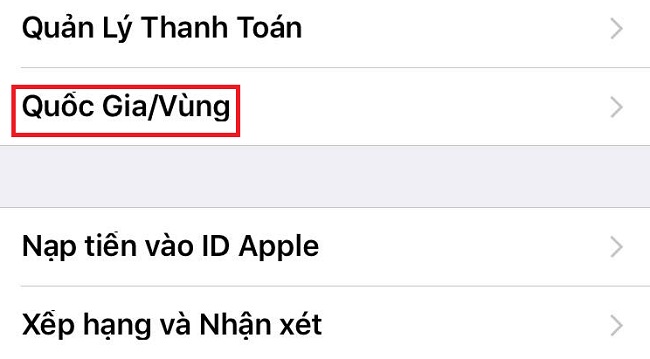 chuyển Appstore Singapore sang Việt Nam