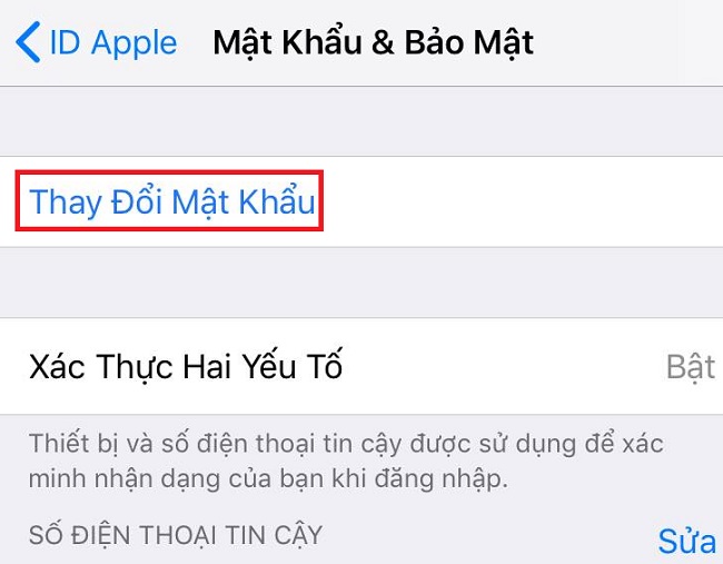 hướng dẫn đổi mật khẩu App Store 