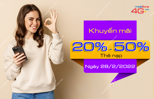 MobiFone khuyến mãi nạp thẻ ngày 28/2/2022