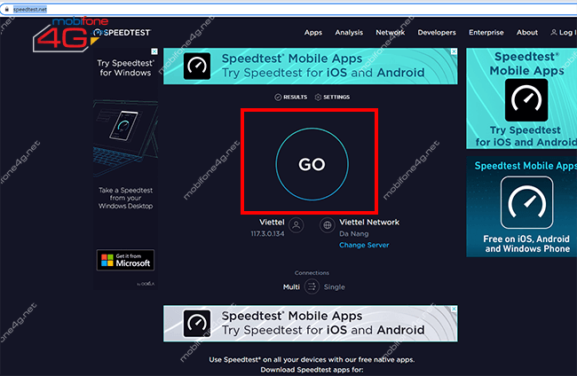 cach kiem tra toc do mang 4g mobifone