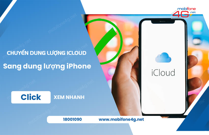 cach chuyen dung luong icloud sang dung luong iphone